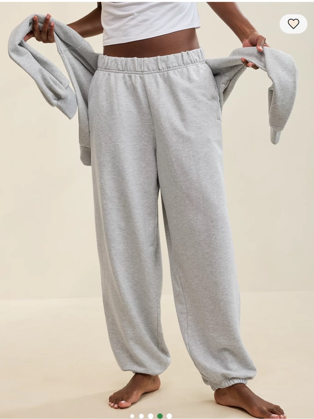 AERIE Jet Setter Jogger Pants in Medium Heather Grey
